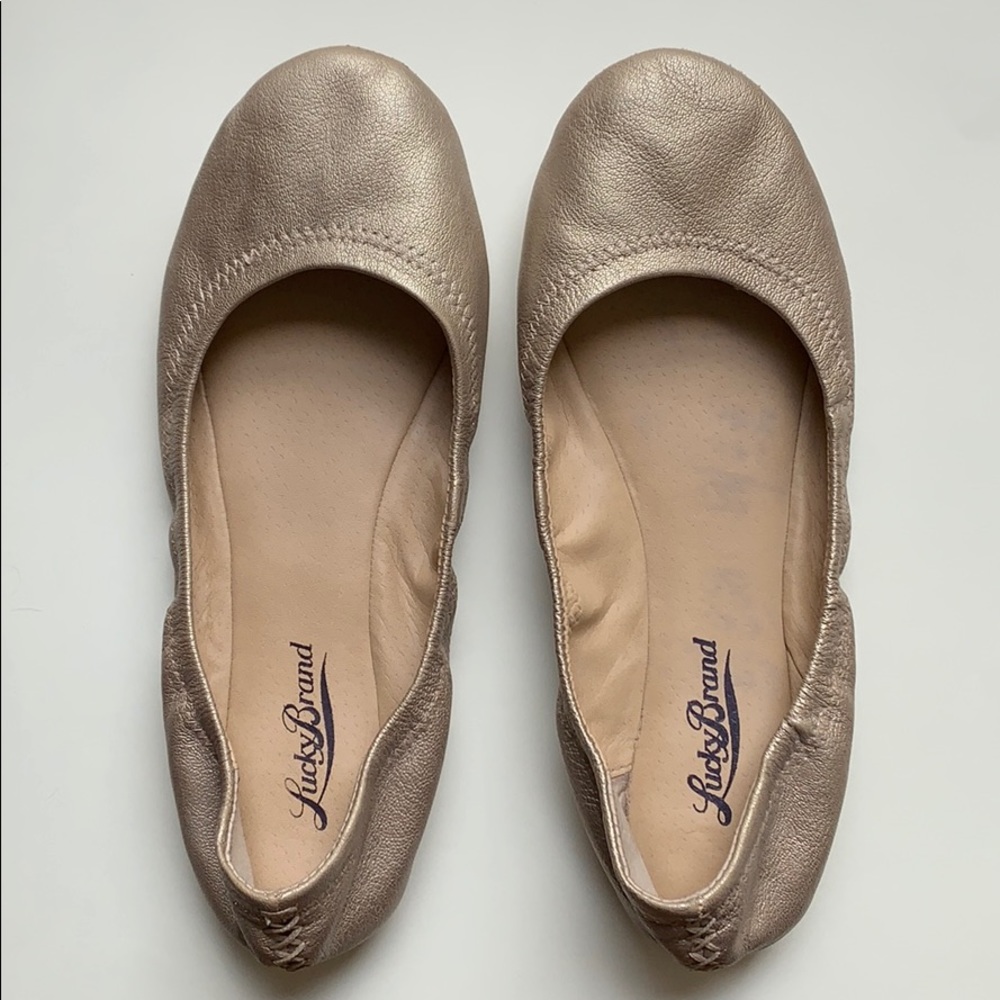 Gold Lucky Brand Flats